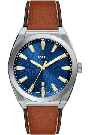 Fossil Orologio Analogico al Quarzo Uomo con Cinturino in Pelle FS6115