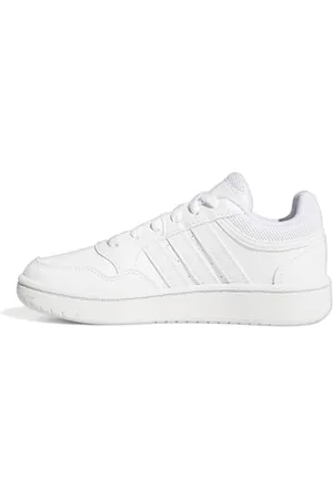 adidas Hoops Shoes, Sneakers Unisex-Adulto, Bianco (Ftwr White/Ftwr White/Ftwr White), 35 EU