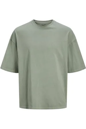 JACK & JONES Jjecharge Faded Tee O-Neck Noos T-Shirt, Iceberg Green, L Uomo
