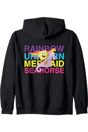 Spongebob Sponge Bob - Rainbow Seahorse Felpa con Cappuccio