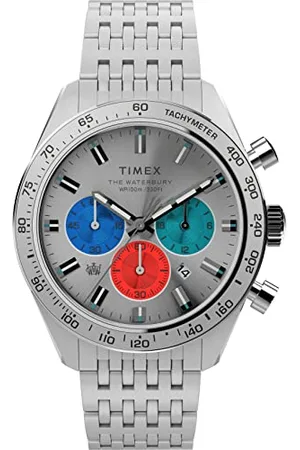 Timex Orologio Cronógrafo al Quarzo Uomo con Cinturino in Acciaio Inossidabile TW2V42400