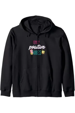 Spongebob Sponge Bob - Positive Vibes Felpa con Cappuccio