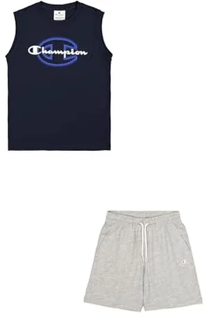 Champion Legacy Boy-Graphic Sleeveless Crewneck Set, (BS501), 15-16 Anni Bambini e Ragazzi