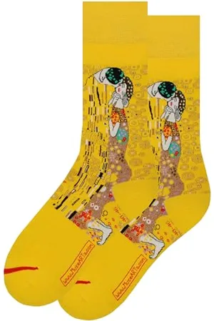 MuseARTa Gustav Klimt Calzini, Giallo, 40-46 Unisex-Adulto