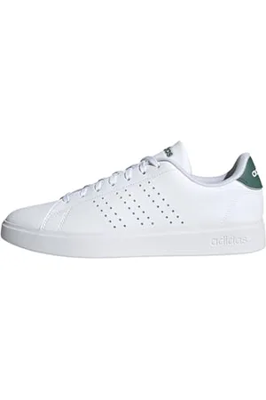 adidas Advantage 2.0 Shoes, Scarpe Uomo, Cloud White/Core Black/Green, 41 1/3 EU