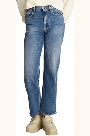 Tommy Hilfiger Donna Jeans Layla Slim Vita Alta, Blu ( Medium), 30W/26L