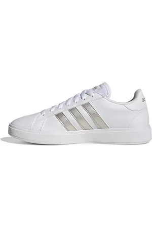adidas Grand TD Lifestyle Court Casual Shoes, Sneakers Donna, Cloud White/Platinum/Cloud White, 40 2/3 EU