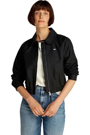 Tommy Hilfiger Donna Giacca Cotton Impermeabile, Nero , S