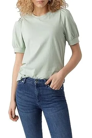 VERO MODA Vmkerry 2/4 O-neck Top Vma Jrs Noos, T-shirt Donna, , XXL