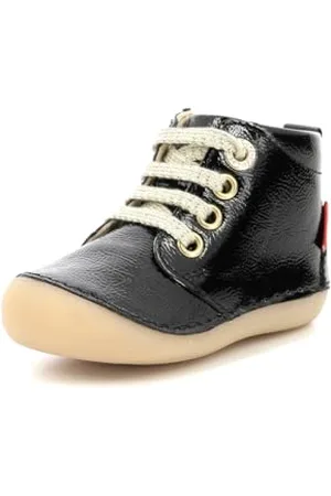 Kickers Sonizip, Scarpe con Lacci Unisex-Bambini, Nero (Noir Vernis), 27 EU