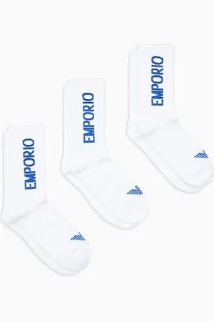 Emporio Armani 3-Pack Socks Short Calzini, , Taglia Unica Uomo