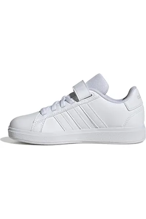 adidas Grand Court 2.0 Shoes Children, Scarpe da Tennis, Cloud White/Cloud White/Grey One, 30 EU