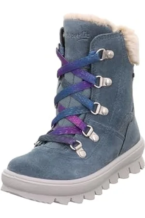 Superfit Flavia Warm gefütterte Gore-Tex, Stivali da Neve, Blau/Lila 8000, 34 EU Larga