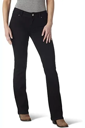 Wrangler Western Mid Rise Stretch Boot Cut Jean Jeans, , 9W x 32L Donna