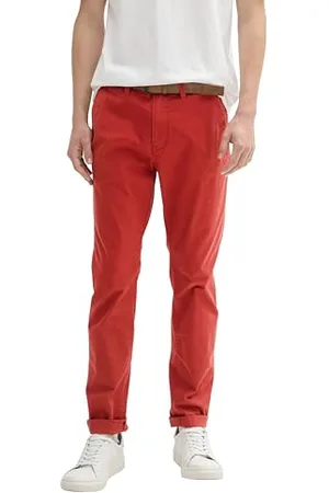 TOM TAILOR 1027694 Pantaloni Chino Slim, 14302-Velvet Red, 32W x 30L Uomo