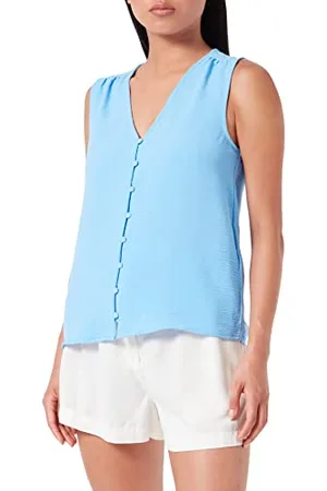 ONLY Onlmette SL Button Down Top Wvn Canottiera, , S Donna