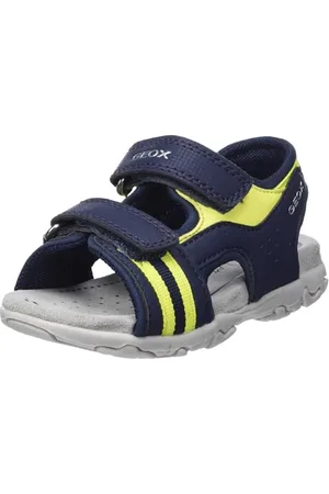 Geox B Sandal Flaffee Boy, Navy/Fluo Yellow, 27 EU