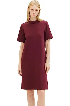 TOM TAILOR Abito Basic da Donna con Collo Alto e Tasche, , 44