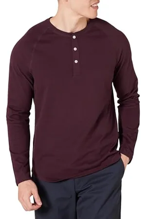 Amazon Maglia con Collo Serafino a Maniche Lunghe Slim Uomo, , S