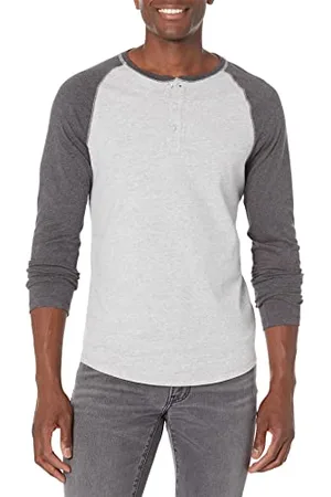 Amazon Maglia con Collo Serafino a Maniche Lunghe Slim Uomo, , M