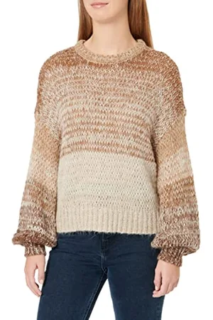 ONLY Onlalmira L/S-Pullover CC Knt Maglione, (Stock col 19)/Aztec/Moonbeam, S Donna