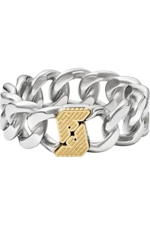 Emporio Armani Anello da uomo in acciaio inox EGS318504011, Acciaio inossidabile, Nessuna pietra preziosa