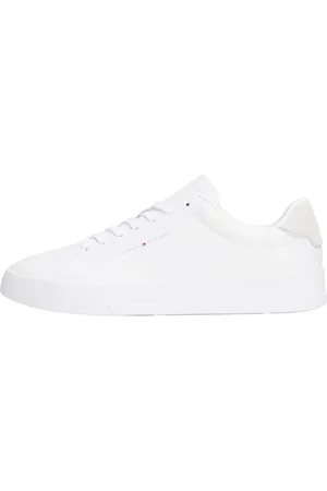 Tommy Hilfiger Uomo Sneakers Court Detail Essential in Pelle, (White), 44