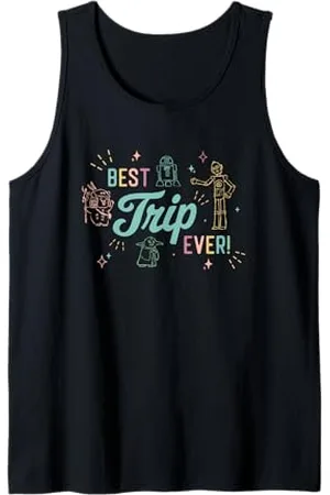 STAR WARS Best Trip Ever Group Shot Cute Outline Chest Logo Canotta
