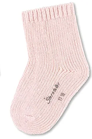 Sterntaler Calzini in Lana Tinta Unita Calze per Bambini, Colore: Rosa, 26 Bimba