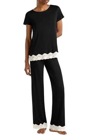 Benetton T-Shirt 3Z123M314 Parte Superiore del Pigiama, , L Donna