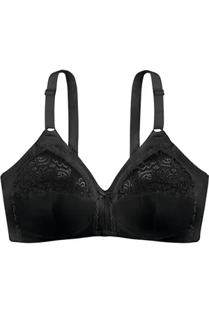 Dorina Monica Reggiseno Senza Ferretto in Pizzo, Spalline Anteriori Regolabili, Fedorato in Cotone, Fiocco in Satin, Dettagli a Scala per Curve e Comfort
