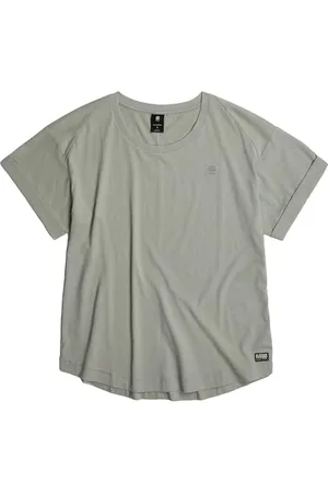G-Star Donna Rolled Up Sleeve Boyfriend Top, (wrought iron D24524-4107-G284), S