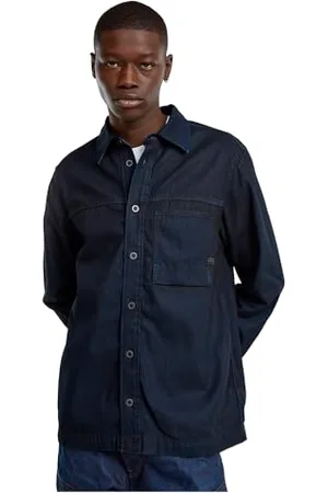 G-Star Uomo 1-Pocket Regular Denim Shirt, (worn in adrift cobler D24764-D777-G818), L