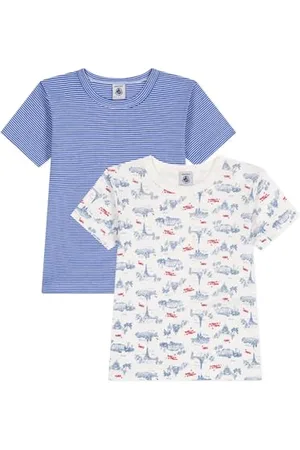 Petit Bateau A0csc Magliette A Maniche Corte, , 8 Anni (Pacco da 2) Bambino