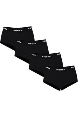 Pieces® PCLOGO Lady 4 Pack Solid Noos BC Boxer a Pantaloncino, , L Donna