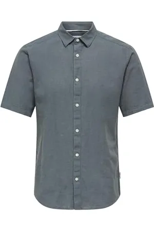 Only & Sons Onscaiden Life SS Solid Linen Shirt Noos Camicia a Maniche Corte, , XXL Uomo