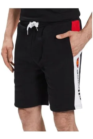 Ellesse Bratani Pantaloncini, Nero/Rosso/Bianco, M Uomo