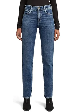 G-Star Strace Straight Jeans Jeans, (Antique Faded Orinoco Blue D23951-c052-g118), 24W / 30L Donna