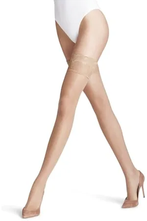 Falke Invisible Deluxe 8 DEN W Stu ultra-trasparenti velati tinta unita 1 paio, Autoreggenti Donna, , L