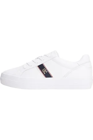 Tommy Hilfiger Vulc Webbing Sneaker Fw0fw08903, Basso Top Donna, White (White), 40 EU