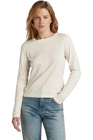 G-Star Donna Front Seam Top, (antique white D24514-4107-G286), XL