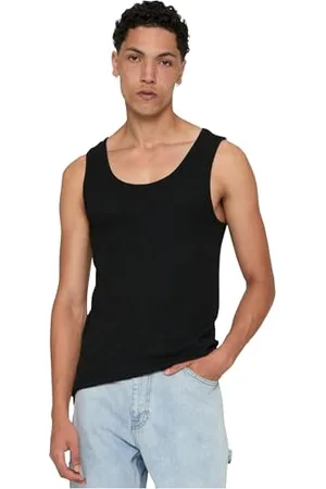 Urban classics 2-Pack Seamless Tanktop Canottiera, (Black 00007), M Donna