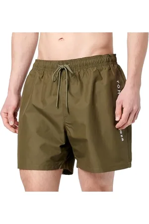 Tommy Hilfiger Pantaloncino da Bagno Uomo Medium Drawstring Lunghezza Media, Verde (Army Green), XXL