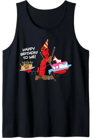 Marvel Deadpool "Happy Birthday to Me!" Funny Birthday Party Canotta