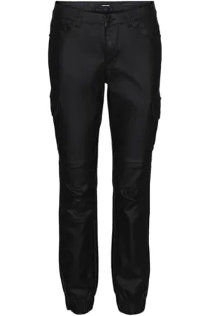 VERO MODA Vmivy Mr Ankle Cargo Coated Pants Noos Pantaloni, , (XS) W x 32L Donna