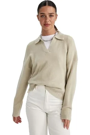 DeFacto A3868ax Blouse, Beige, XL Donna