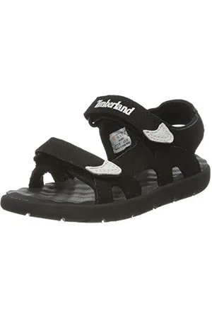 Timberland Perkins Row 2-Strap (Toddler), Sandali a Punta Aperta Unisex - Bambini, Black, 24 EU