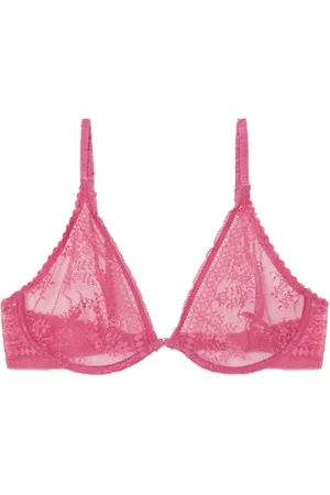 Women secret Fuchsia Lace Padded Halterneck Bra Reggiseno Imbottito, , 85C Donna