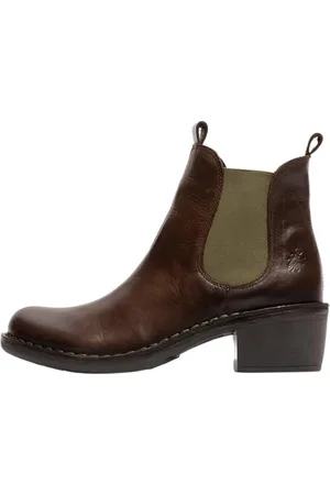 Fly London MEME030FLY, Fashion Boot Donna, Dk. Brown(Green Elastic), 40 EU