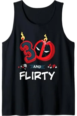 Marvel Deadpool 30th Birthday Party "30 and Flirty" Funny Canotta